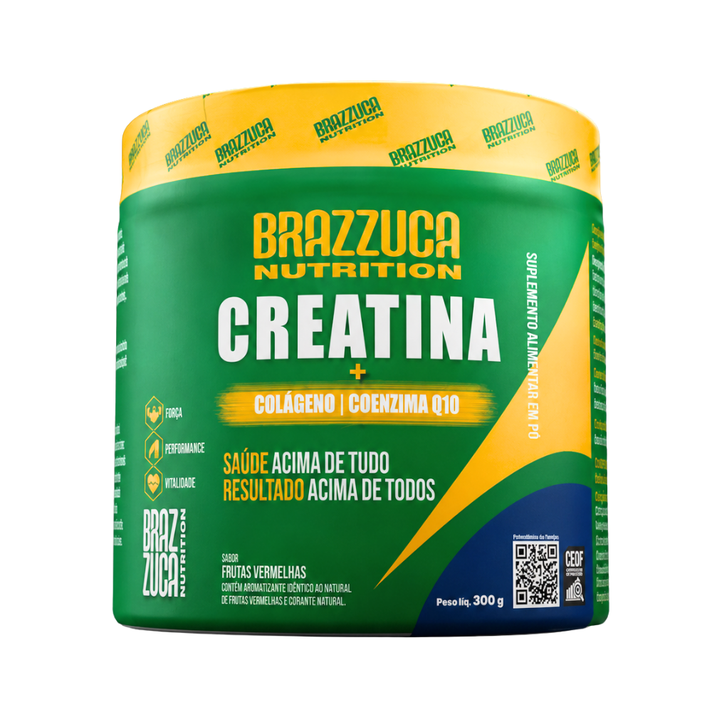 Pote de Creatina Tropa, 300g, 30 doses, frutas vermelhas
